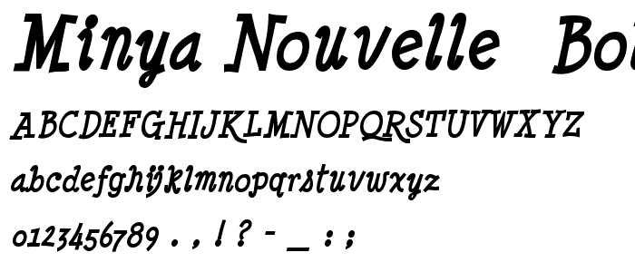 Minya Nouvelle  Bold Italic font